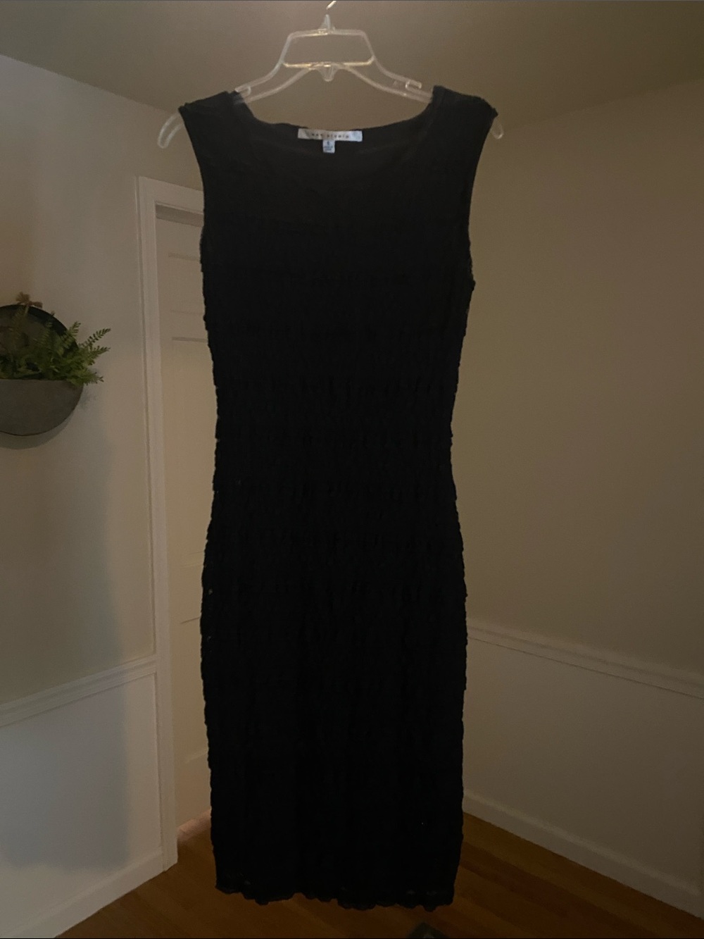 Max Studio Black Sleeveless Midi Dress